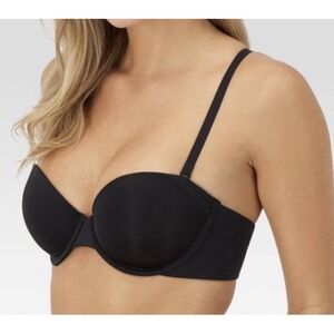 Maidenform Self Expressions Side Smoothing Strapless Bra SE6900 Black 38DD NWT